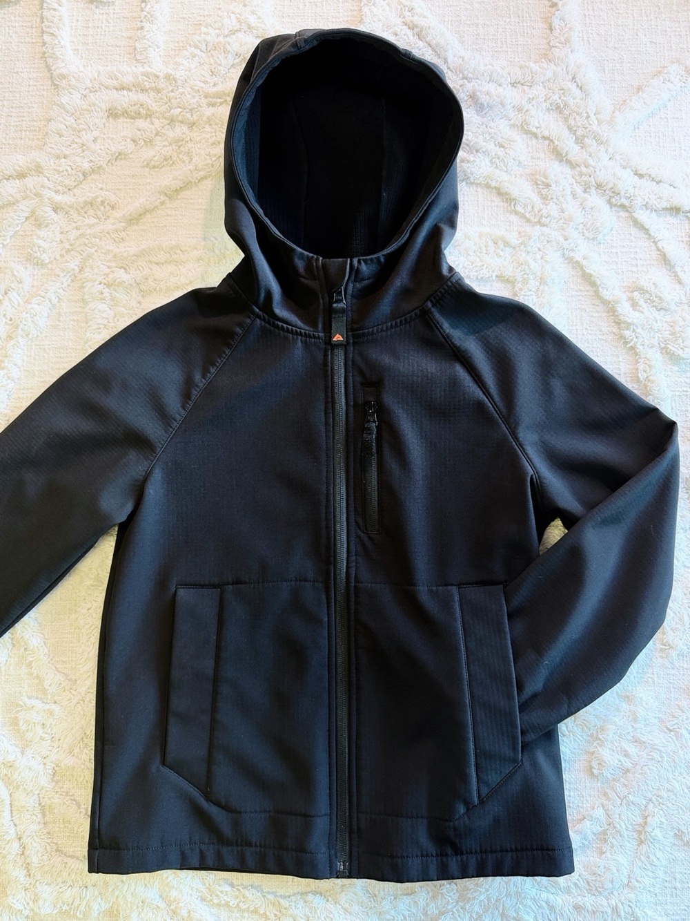 Ozark Trail Boys Black Softshell Hooded Jacket Full Zip Size M 8